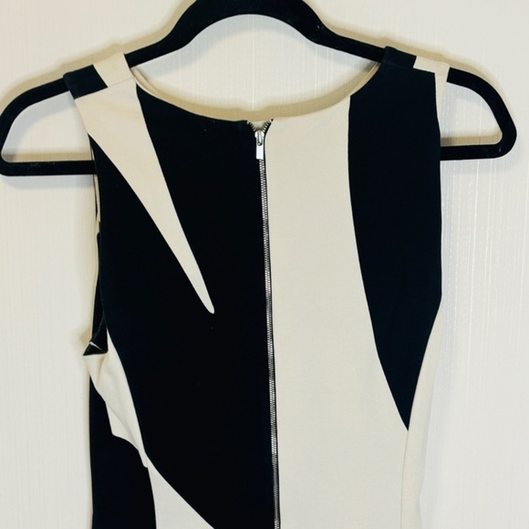 Banana Republic Black and Cream Colour Block Sleeveless dress SZ 10 - Picture 6 of 9
